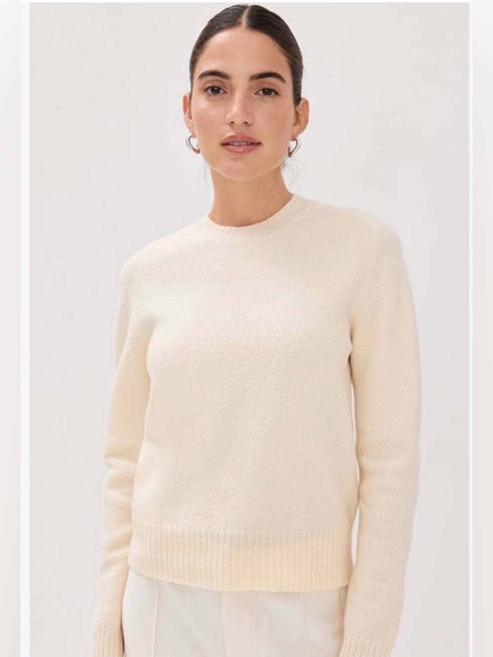 Sea New York Ivory Crewneck 100% cashmere Sweater